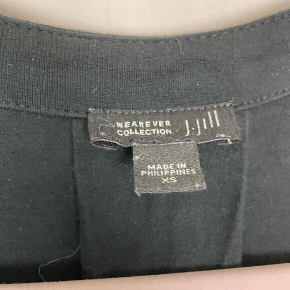 J. Jill Wearever Collection Womens Split-Back Open Cardigan Sweater XS Black - Picture 2 of 6